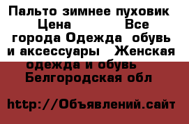 Пальто зимнее пуховик › Цена ­ 2 500 - Все города Одежда, обувь и аксессуары » Женская одежда и обувь   . Белгородская обл.